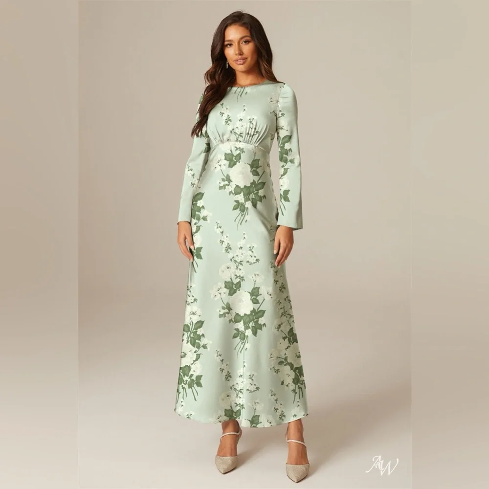 AW‎ Bridal Sz 14 Ginevra Mottled Moss Green Dress